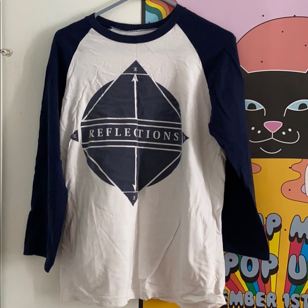 “reflections” baseball tee